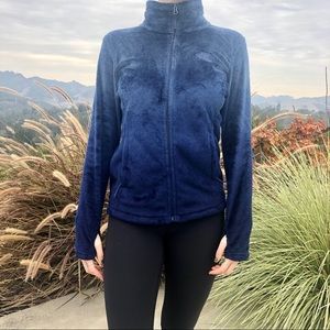 North Face fuzzy zip jacket